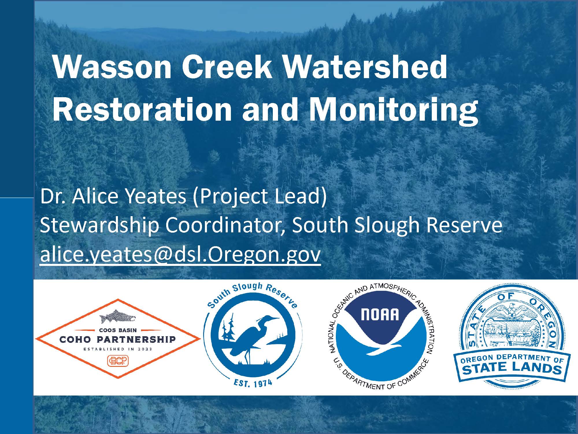 Wasson Creek Watershed Restoration and Monitoring